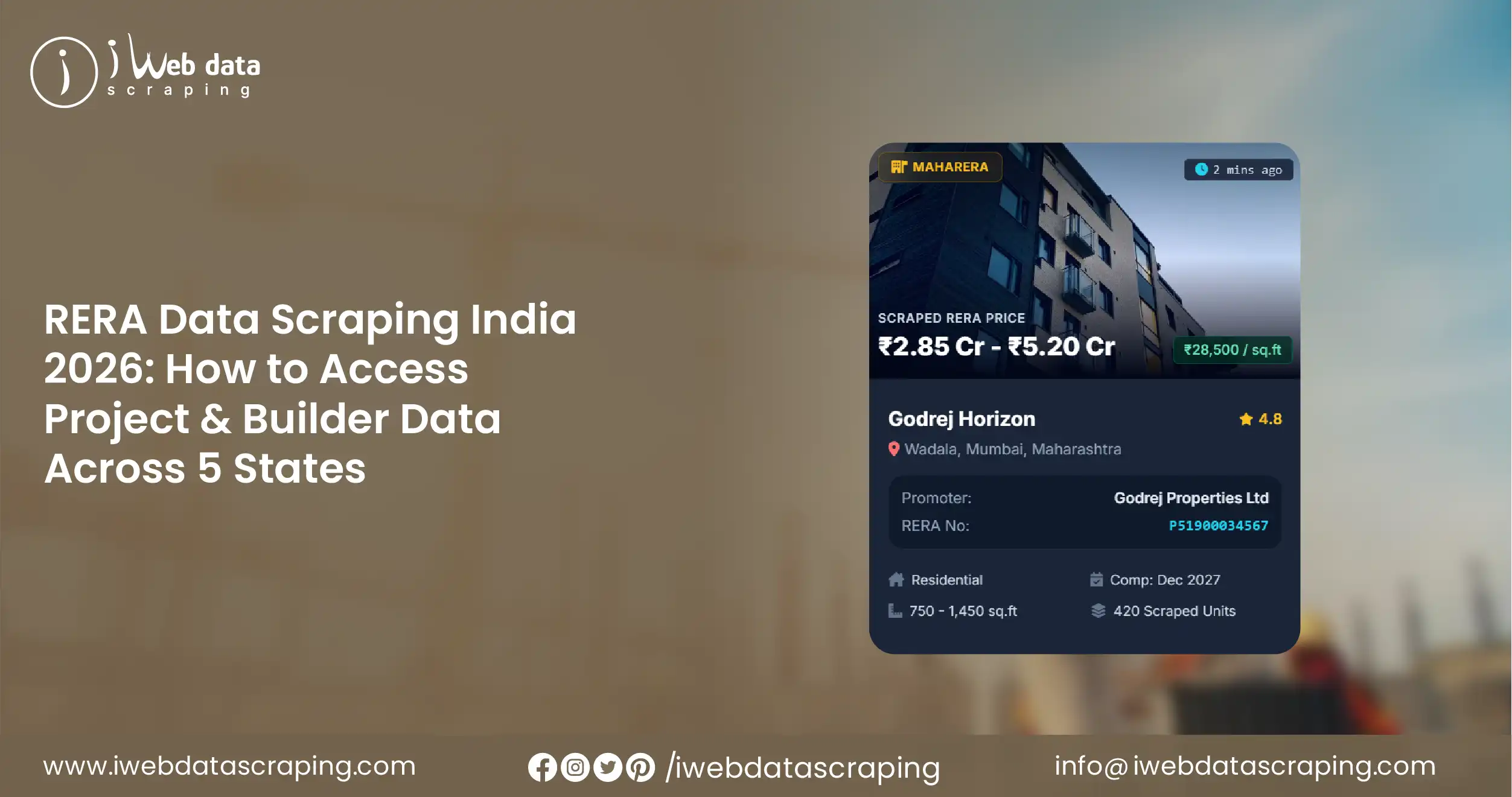 RERA Data Scraping India 2026 How to Access Project & Builder Data Across 5 States